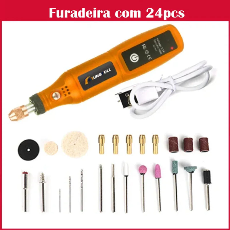 Mini retifica Recarregável Multiuso