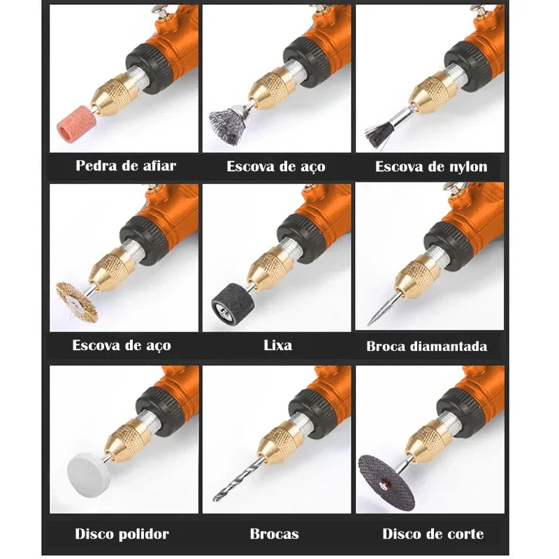 Mini retifica Recarregável Multiuso