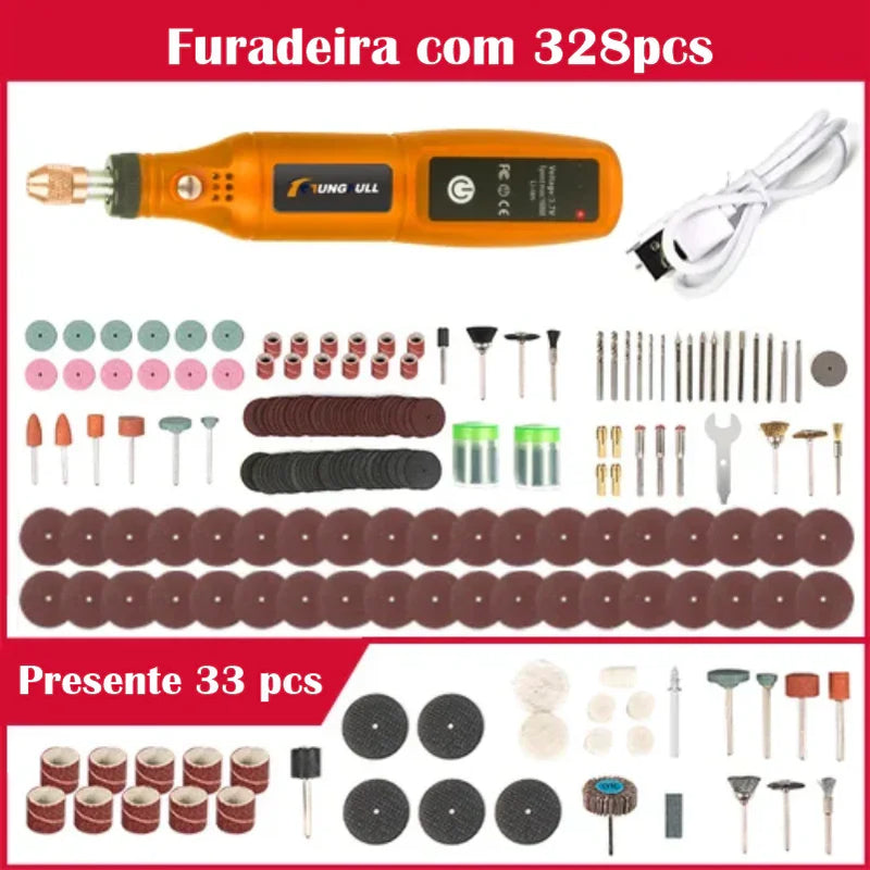 Mini retifica Recarregável Multiuso