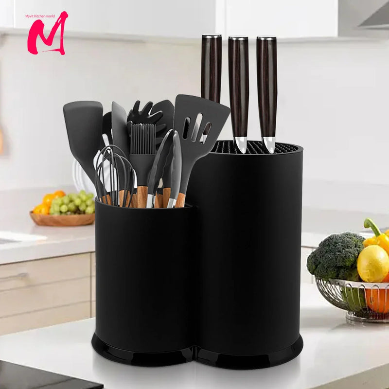 Organizador de Cozinha Multifuncional – Suporte para Facas, Colheres e Talheres