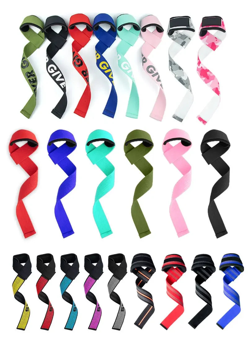 Par de Straps Antiderrapantes para Musculação – Suporte de Pulso para Levantamento de Peso