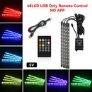 Luz de Ambiente RGB para Carro – Faixa de LED com Controle e Conexão USB