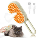 Escova a Vapor 3 em 1 para Pets – Remoção de Pelos e Massagem para Cães e Gatos