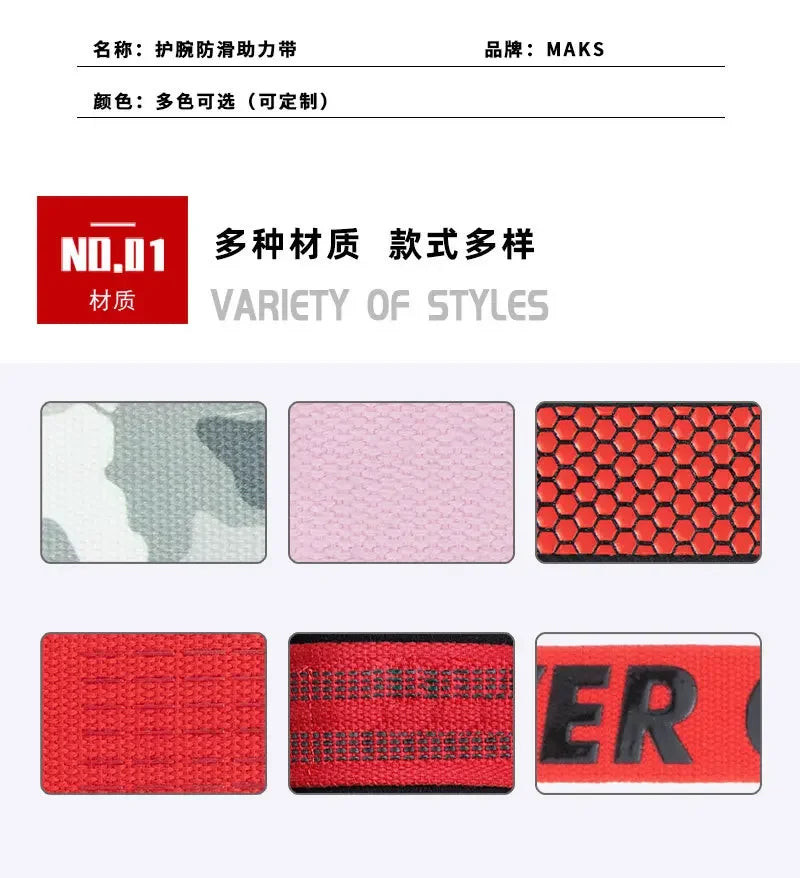 Par de Straps Antiderrapantes para Musculação – Suporte de Pulso para Levantamento de Peso