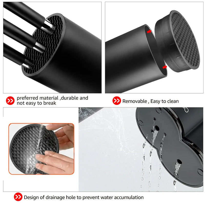 Organizador de Cozinha Multifuncional – Suporte para Facas, Colheres e Talheres