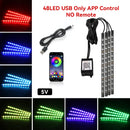 Luz de Ambiente RGB para Carro – Faixa de LED com Controle e Conexão USB